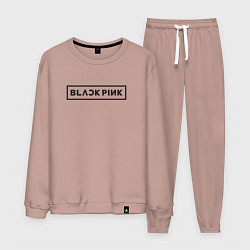 Костюм хлопковый мужской BLACKPINK LOGO, цвет: пыльно-розовый