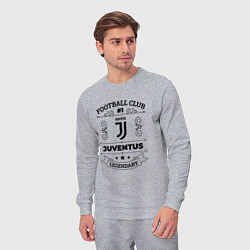 Костюм хлопковый мужской Juventus: Football Club Number 1 Legendary, цвет: меланж — фото 2