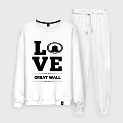 Костюм хлопковый мужской Great Wall Love Classic, цвет: белый