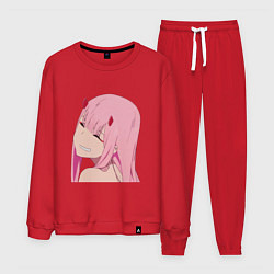 Костюм хлопковый мужской Zero Two крупный план, цвет: красный