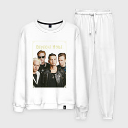 Костюм хлопковый мужской Keep Calm and Enjoy the Silence - Depeche Mode, цвет: белый