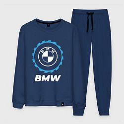 Костюм хлопковый мужской BMW в стиле Top Gear, цвет: тёмно-синий