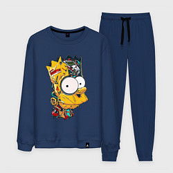 Костюм хлопковый мужской Cyber-Bart - Simpsons family, цвет: тёмно-синий