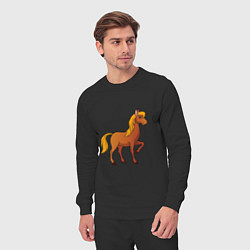 Костюм хлопковый мужской Конь бьет копытом, цвет: черный — фото 2