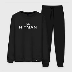 Костюм хлопковый мужской Hitman - лого, цвет: черный