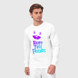 Костюм хлопковый мужской Happy Three Friends - NEON, цвет: белый — фото 2