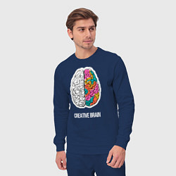 Костюм хлопковый мужской Creative Brain, цвет: тёмно-синий — фото 2