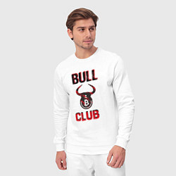 Костюм хлопковый мужской Bull Bitcoin Club, цвет: белый — фото 2