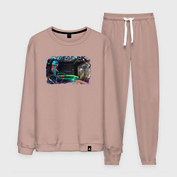 Костюм хлопковый мужской Перед полетом, цвет: пыльно-розовый