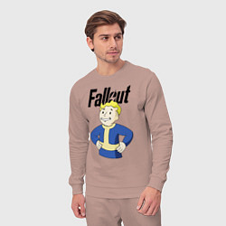 Костюм хлопковый мужской Fallout blondie boy, цвет: пыльно-розовый — фото 2