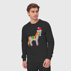 Костюм хлопковый мужской Праздничная лошадкa, цвет: черный — фото 2