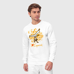 Костюм хлопковый мужской I love Capoeira - fighter, цвет: белый — фото 2