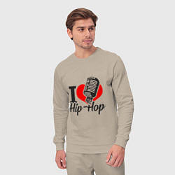 Костюм хлопковый мужской Love Hip Hop, цвет: миндальный — фото 2