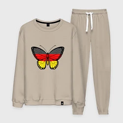 Костюм хлопковый мужской Бабочка - Германия, цвет: миндальный