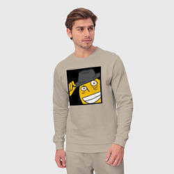 Костюм хлопковый мужской Рофлан здарова, цвет: миндальный — фото 2