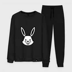 Костюм хлопковый мужской Bunny Funny, цвет: черный