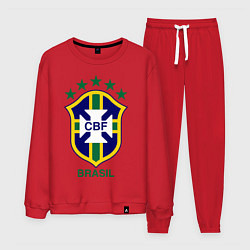 Костюм хлопковый мужской Brasil CBF, цвет: красный