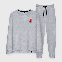 Костюм хлопковый мужской Лого Самурай из Киберпанка 2077, цвет: меланж