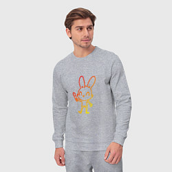 Костюм хлопковый мужской Солнечный кролик, цвет: меланж — фото 2