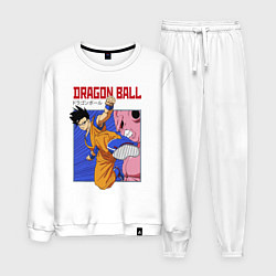 Костюм хлопковый мужской Dragon Ball - Сон Гоку - Удар, цвет: белый