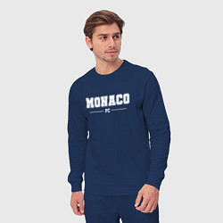 Костюм хлопковый мужской Monaco football club классика, цвет: тёмно-синий — фото 2