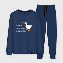 Костюм хлопковый мужской Peace was never an option!, цвет: тёмно-синий