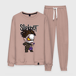 Костюм хлопковый мужской Slipknot - art, цвет: пыльно-розовый