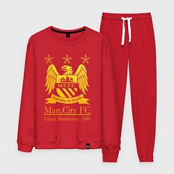 Костюм хлопковый мужской Manchester City gold, цвет: красный