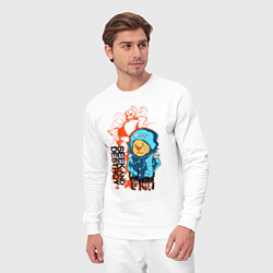 Костюм хлопковый мужской Пёс пират, цвет: белый — фото 2