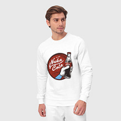 Костюм хлопковый мужской Nuka cola sticker, цвет: белый — фото 2