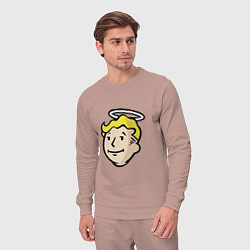 Костюм хлопковый мужской Holly vault boy, цвет: пыльно-розовый — фото 2