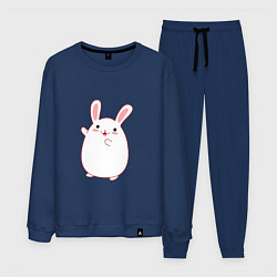 Костюм хлопковый мужской Круглый кролик, цвет: тёмно-синий