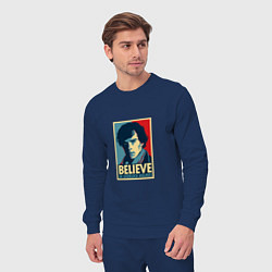 Костюм хлопковый мужской Believe in Sherlock, цвет: тёмно-синий — фото 2