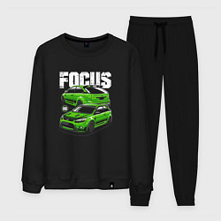 Костюм хлопковый мужской Ford Focus art, цвет: черный