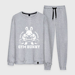 Костюм хлопковый мужской Gym bunny powerlifting, цвет: меланж