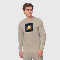 Костюм хлопковый мужской Веселой Хануки, цвет: миндальный — фото 2