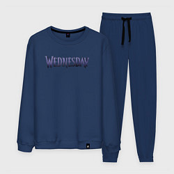 Костюм хлопковый мужской Logotype Wednesday, цвет: тёмно-синий