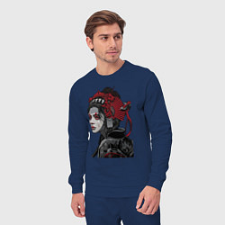 Костюм хлопковый мужской Sad samurai, цвет: тёмно-синий — фото 2