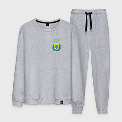 Костюм хлопковый мужской Герб федерации футбола Аргентины, цвет: меланж
