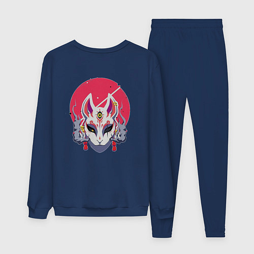 Мужской костюм Маска Кицунэ / Тёмно-синий – фото 2