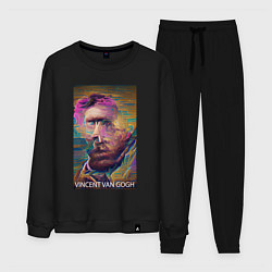 Костюм хлопковый мужской Vincent Van Gogh - автопортрет - нейросеть, цвет: черный