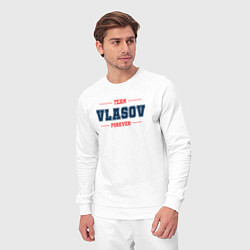 Костюм хлопковый мужской Team Vlasov forever фамилия на латинице, цвет: белый — фото 2
