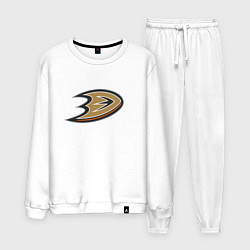 Костюм хлопковый мужской Анахайм Дакс логотип, цвет: белый