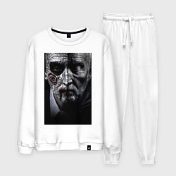 Костюм хлопковый мужской Пила Джон Крамер, цвет: белый