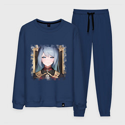 Костюм хлопковый мужской Smug Anime Girl, цвет: тёмно-синий