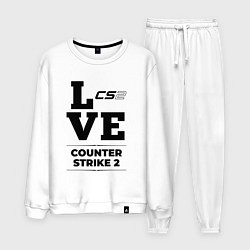 Костюм хлопковый мужской Counter Strike 2 love classic, цвет: белый