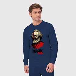 Костюм хлопковый мужской Karl Marx - 3 цвета, цвет: тёмно-синий — фото 2