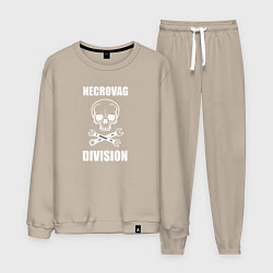 Костюм хлопковый мужской Necrovag white division, цвет: миндальный