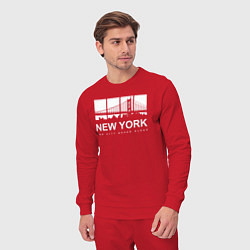 Костюм хлопковый мужской Нью-Йорк Сити, цвет: красный — фото 2