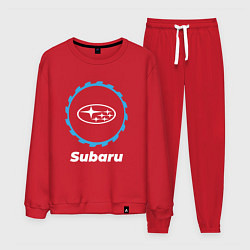 Костюм хлопковый мужской Subaru в стиле Top Gear, цвет: красный